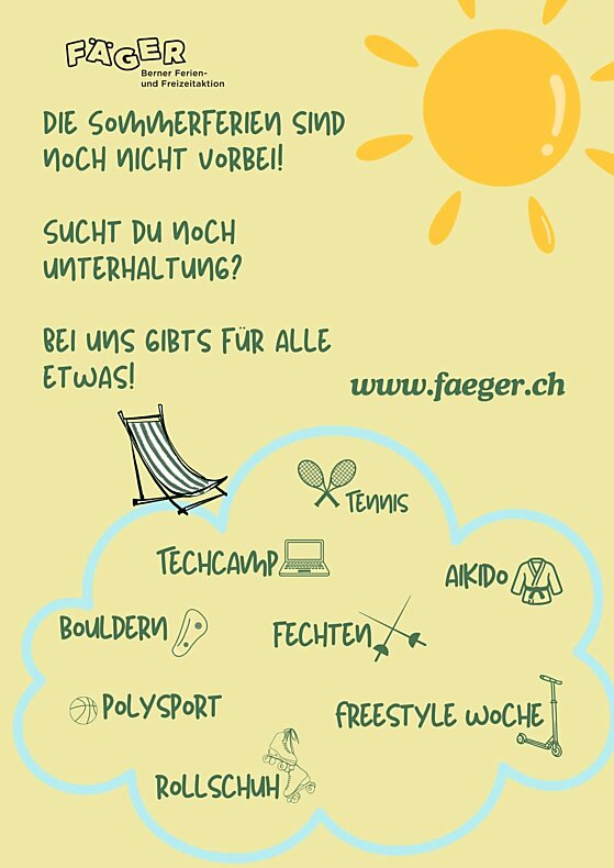 Fäger Flyer Sommerferien